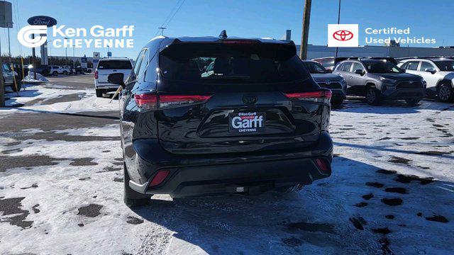 Certified 2022 Toyota Highlander XLE with VIN 5TDHZRBH0NS585473 for sale in Cheyenne, WY