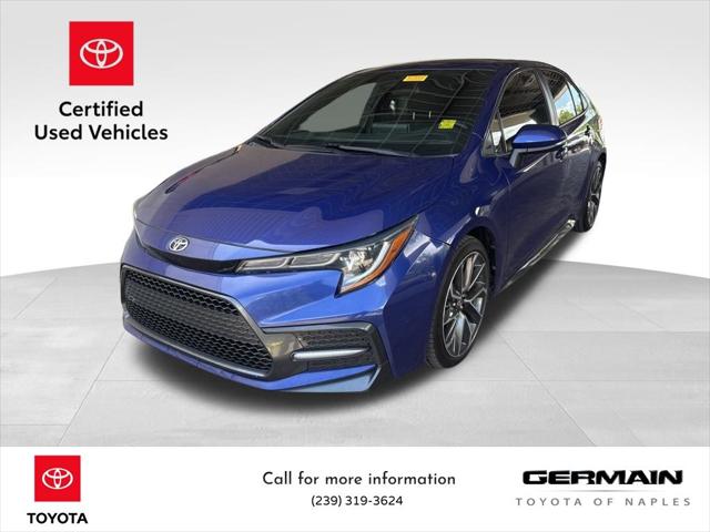 Certified 2021 Toyota Corolla SE with VIN 5YFS4MCE3MP096231 for sale in Naples, FL