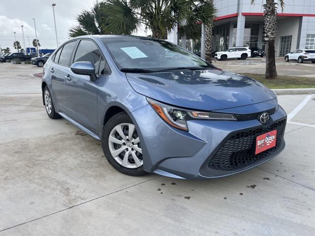 Certified 2022 Toyota Corolla LE with VIN JTDEPMAE5NJ229472 for sale in Harlingen, TX